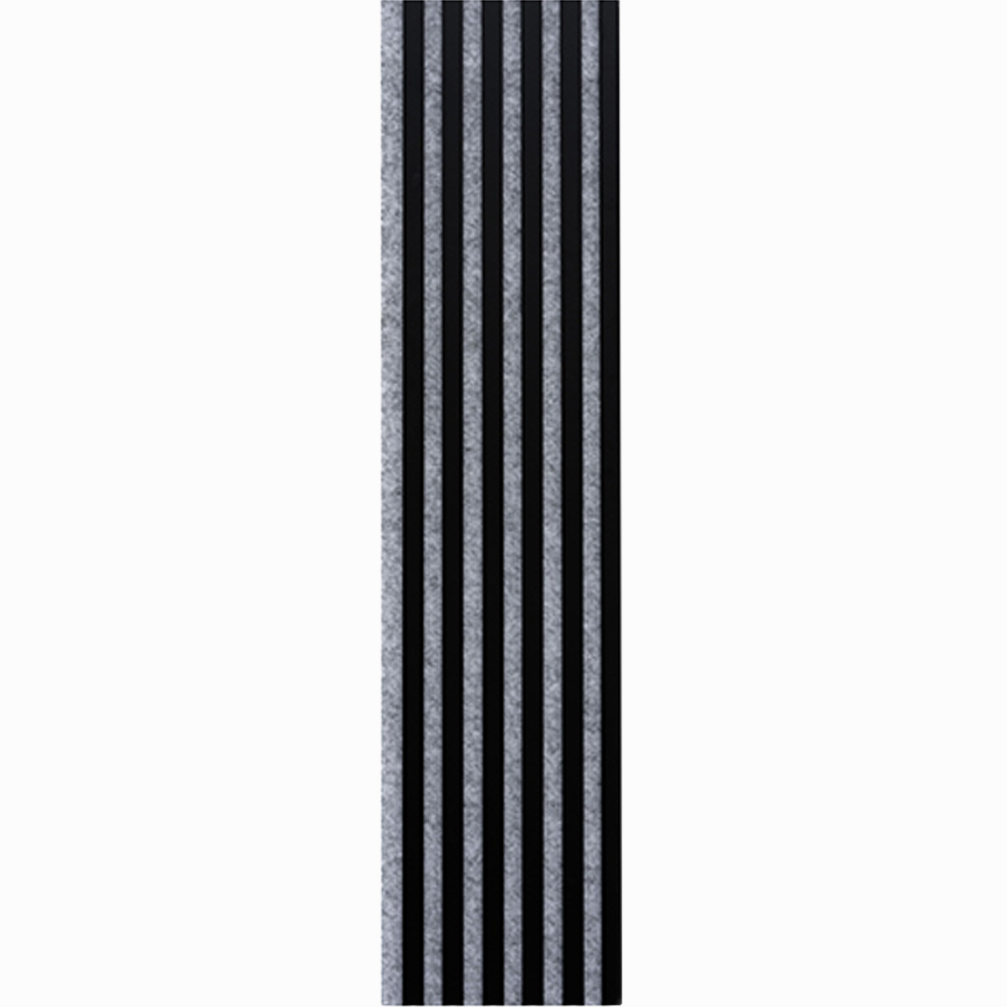 Marbet Design Woodline - Black Lamella Panel on Grey Felt - 2700 x 300 mm